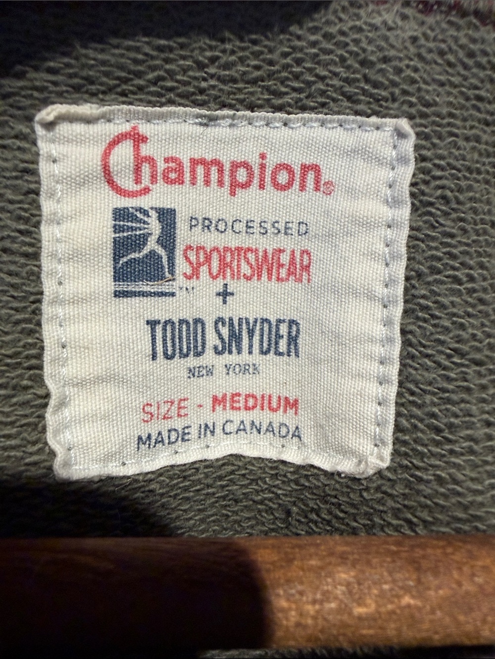 Todd Snyder x Champion Men's Crewneck Pocket Sweatshirt - Green - Picture 2 of 6